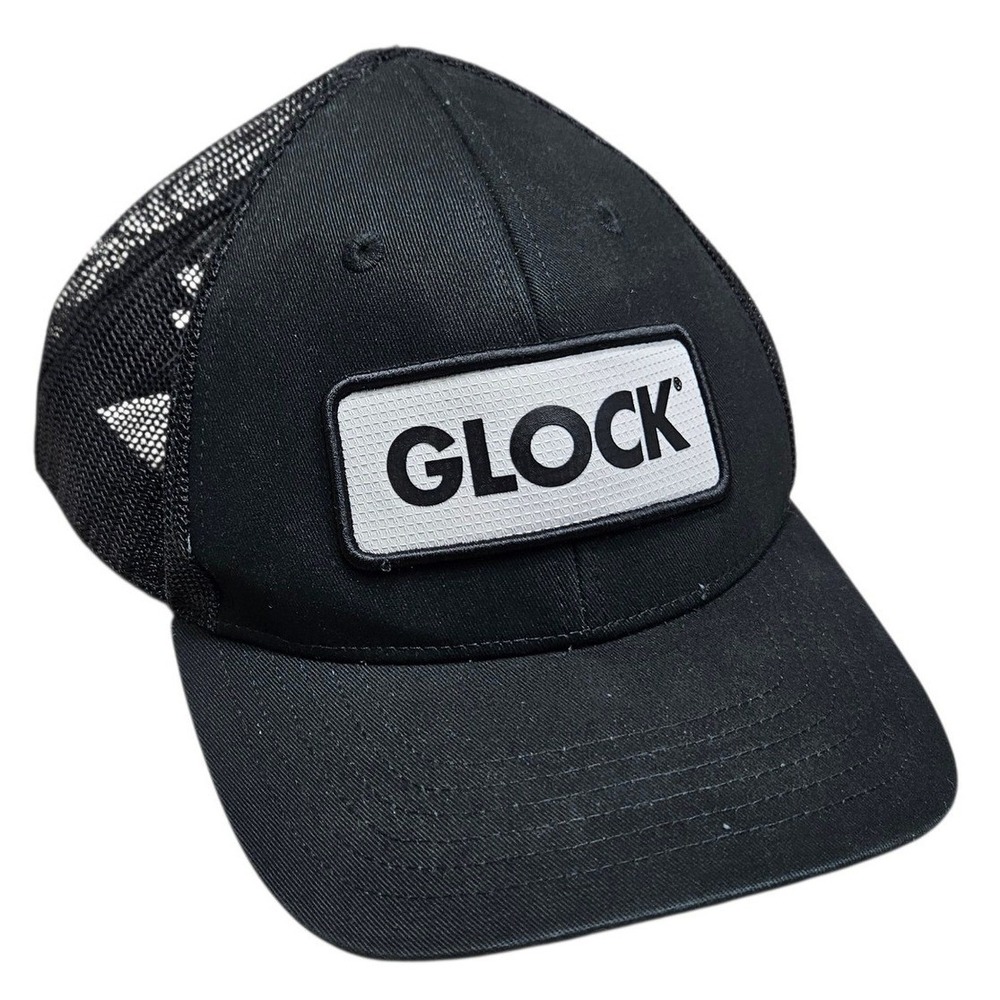Glock Perfection Trucker Hat‎ Black Grey Logo Patch Snapback Mesh Cap Mens